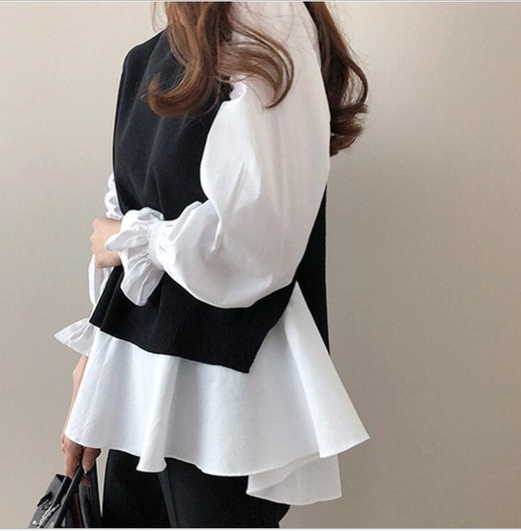 Layered shirts knit