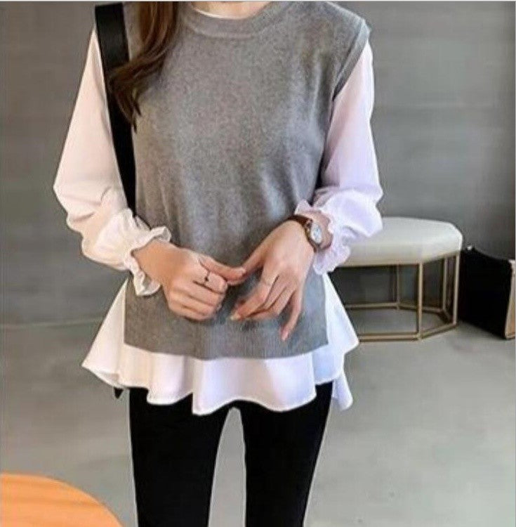 Layered shirts knit