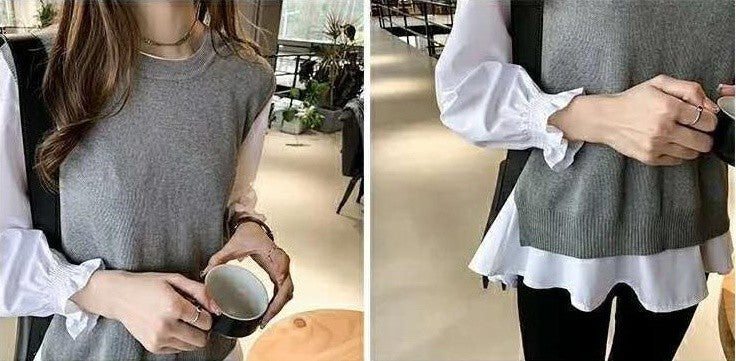 Layered shirts knit