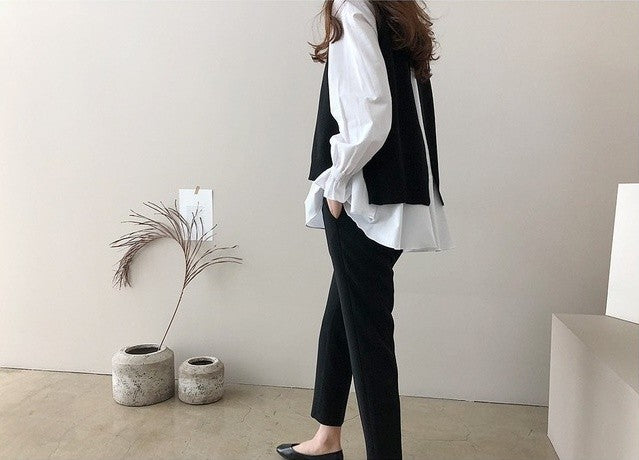 Layered shirts knit