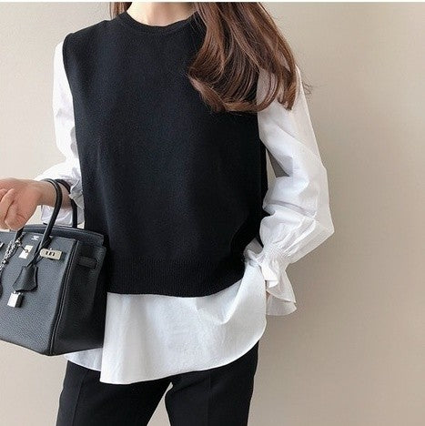 Layered shirts knit