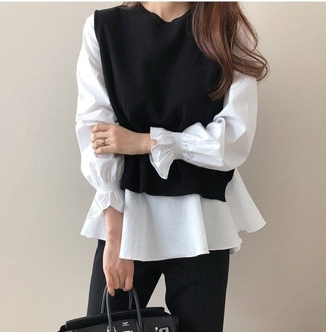 Layered shirts knit