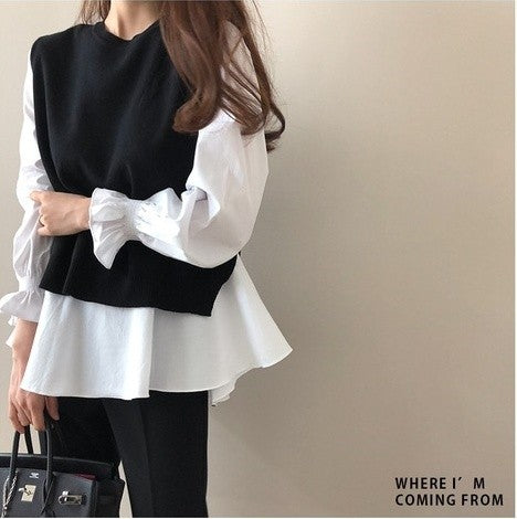 Layered shirts knit