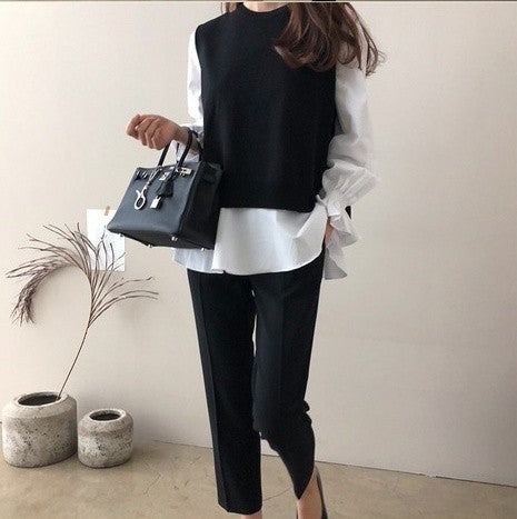 Layered shirts knit