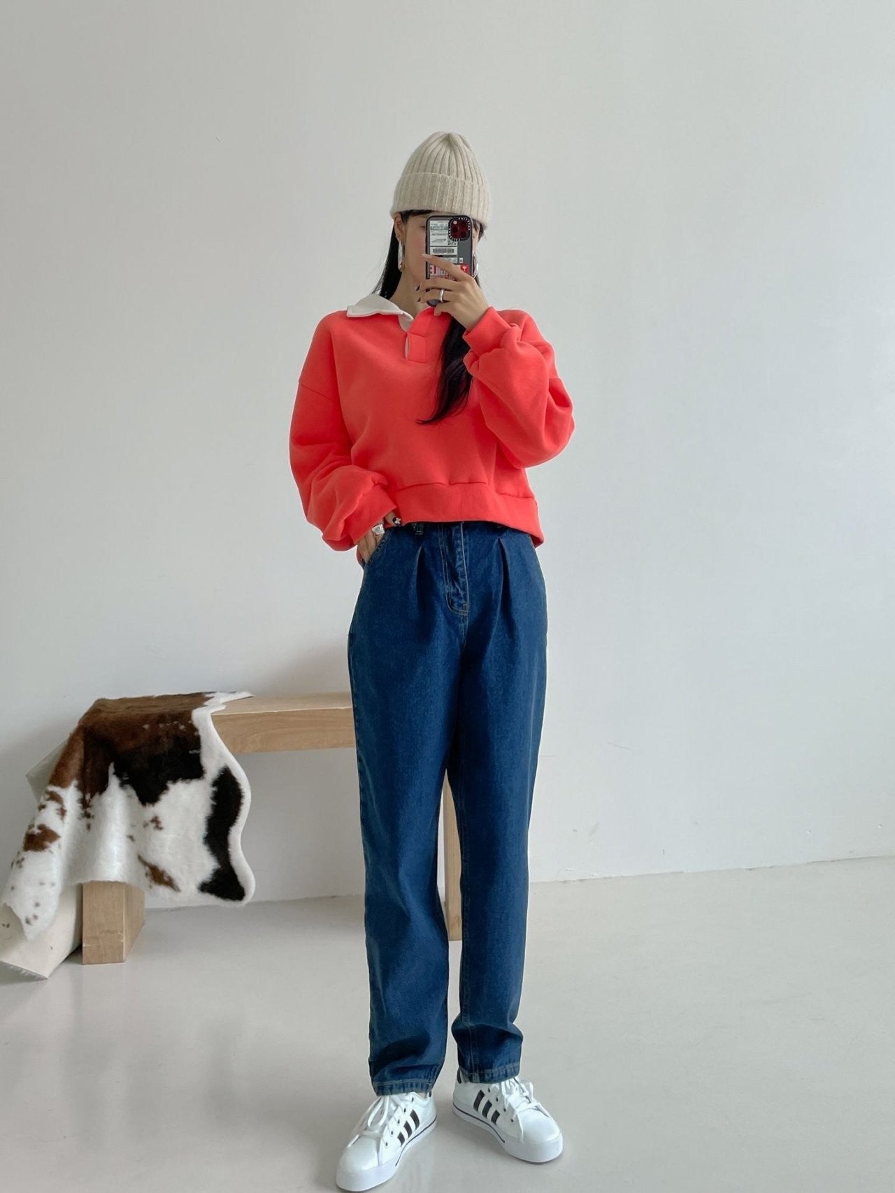 Pintuck Wide Denim