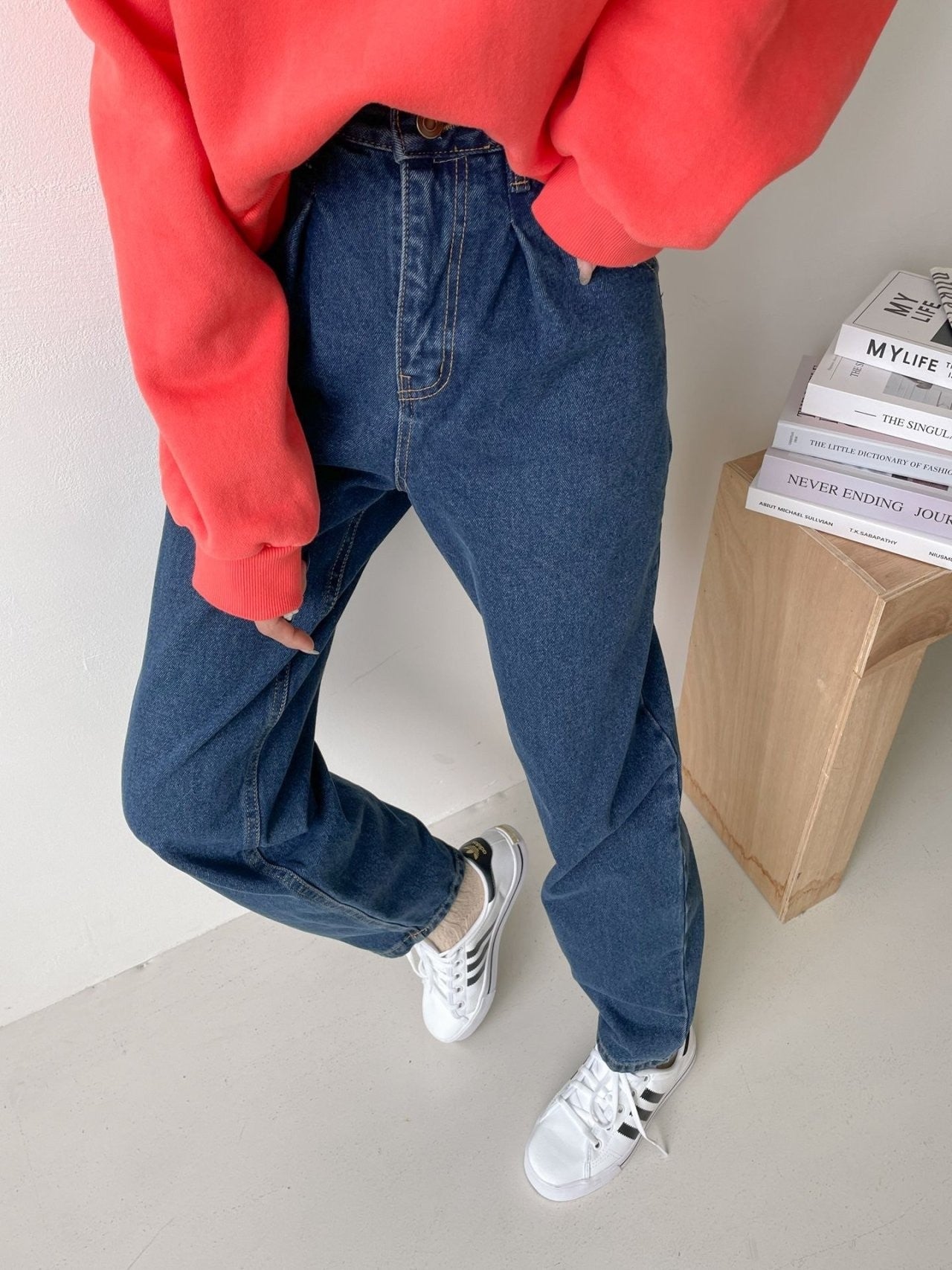 Pintuck Wide Denim