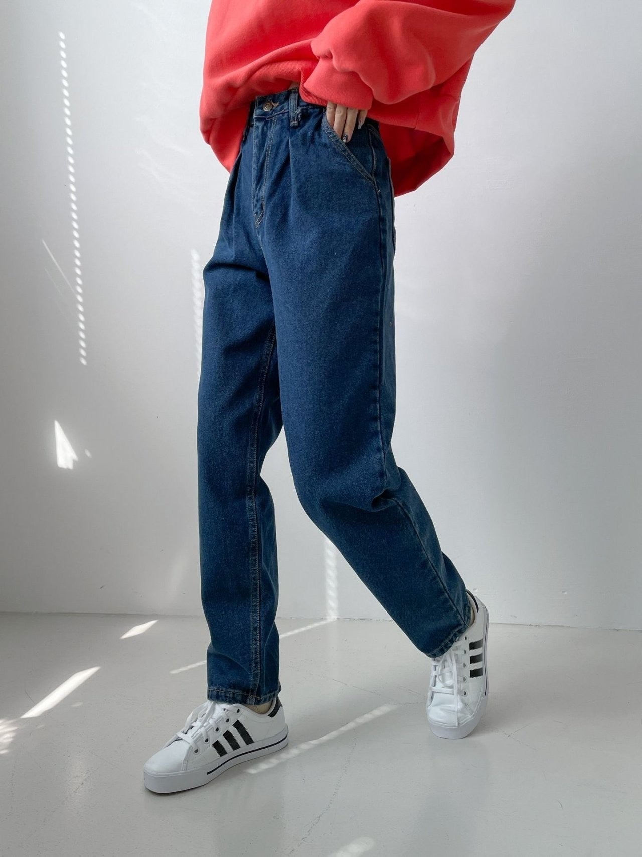Pintuck Wide Denim