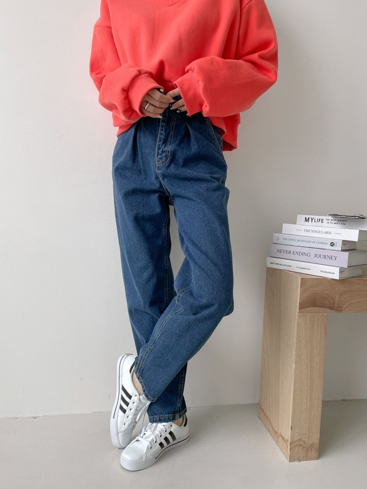 Pintuck Wide Denim