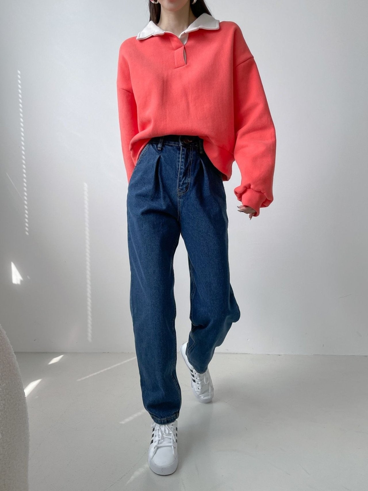 Pintuck Wide Denim