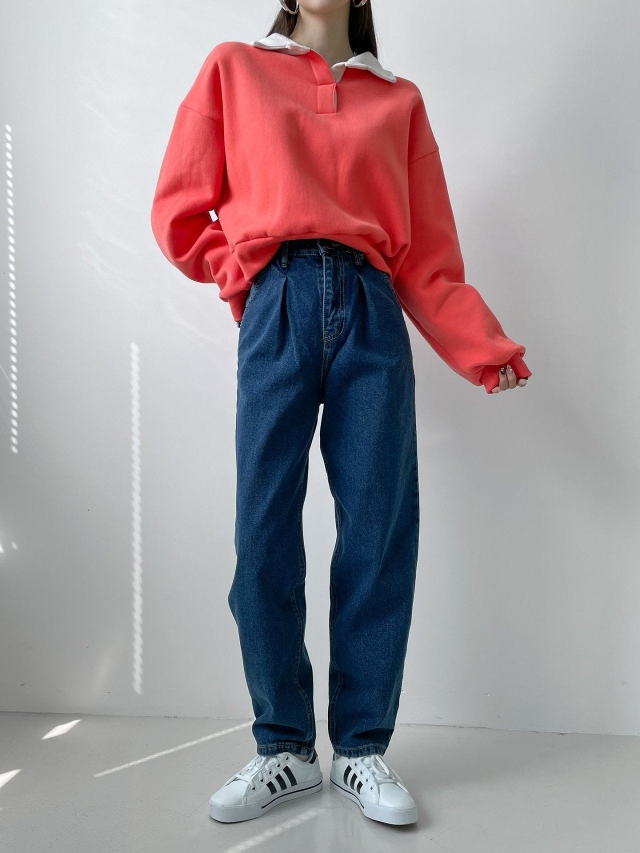 Pintuck Wide Denim