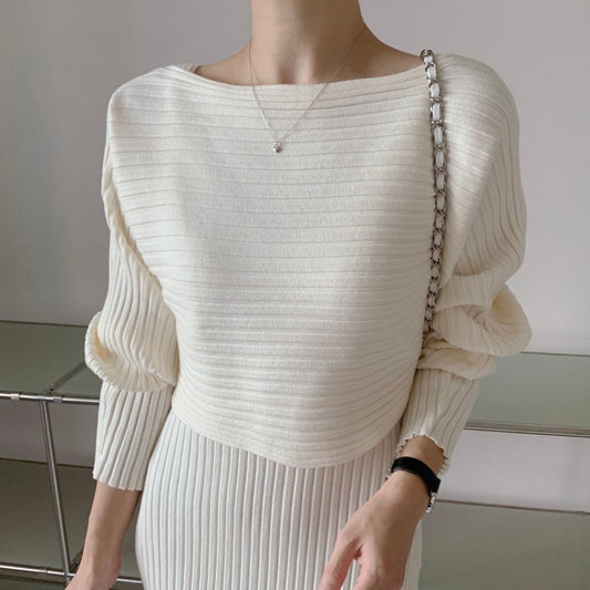 knit dress top set