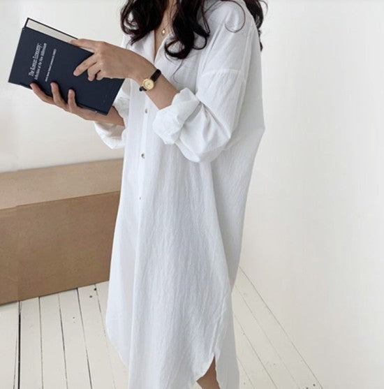 Basic long shirts dress