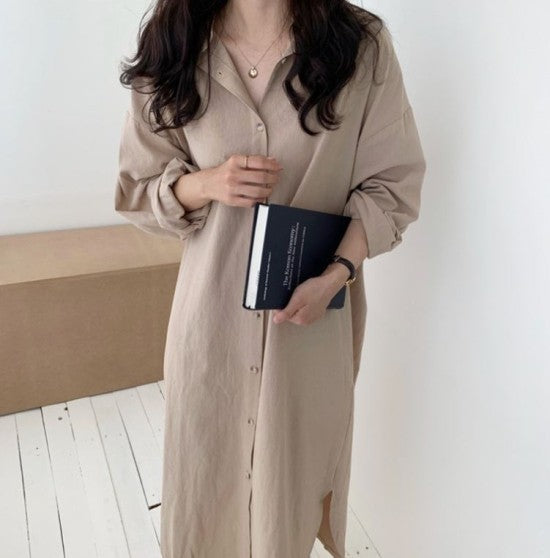 Basic long shirts dress