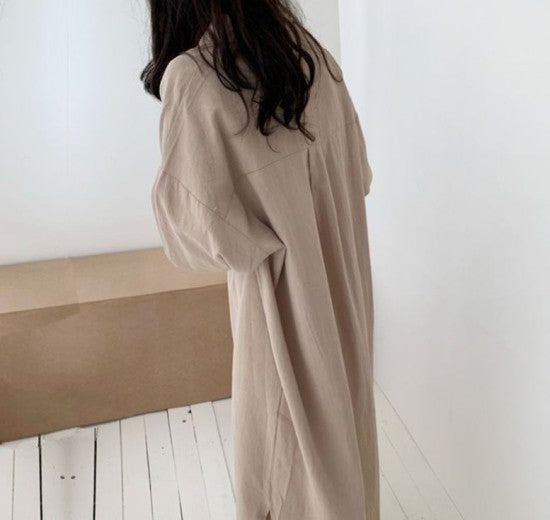 Basic long shirts dress