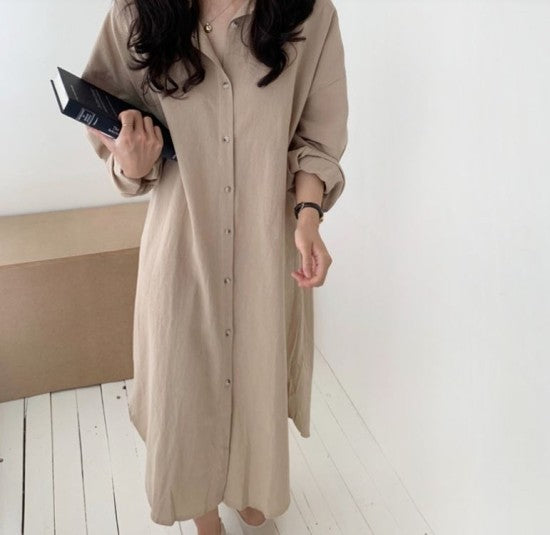 Basic long shirts dress