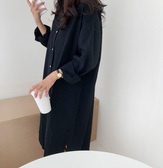 Basic long shirts dress