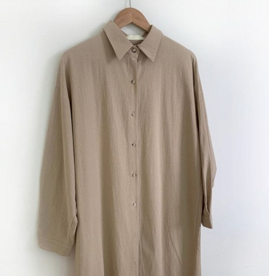 Basic long shirts dress