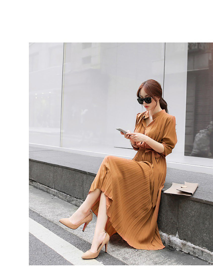 pleated dress
