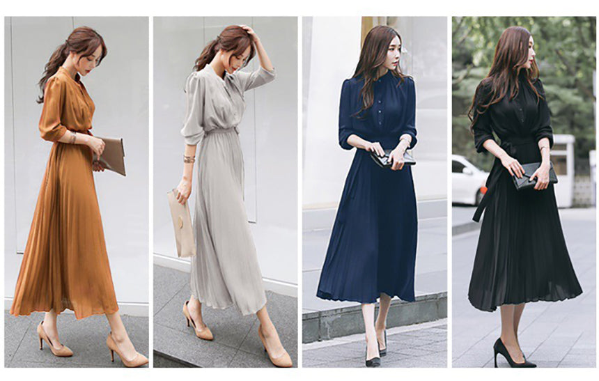 pleated dress