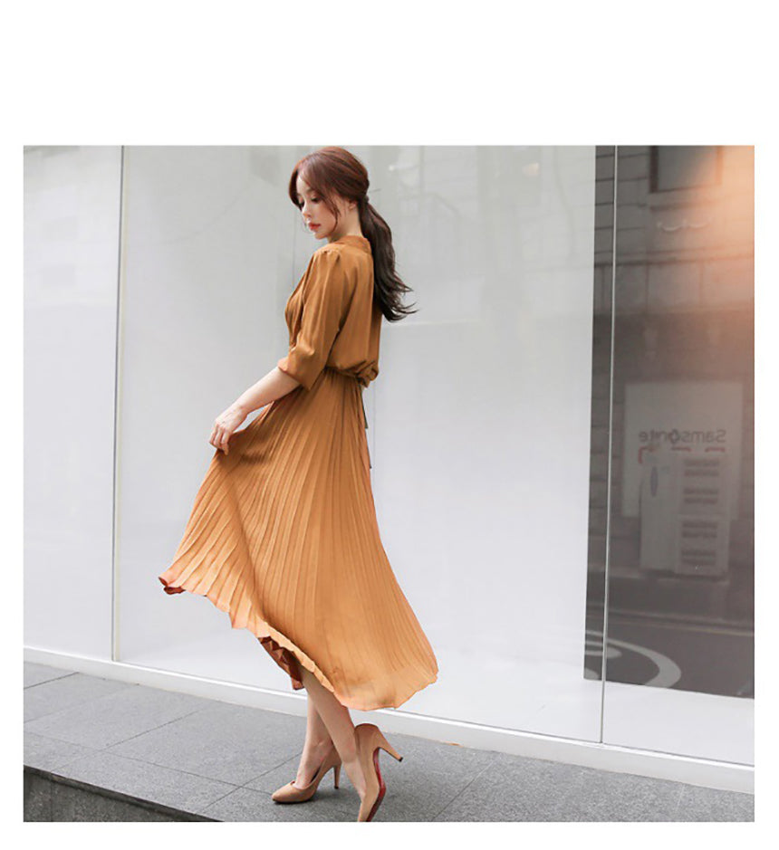 pleated dress