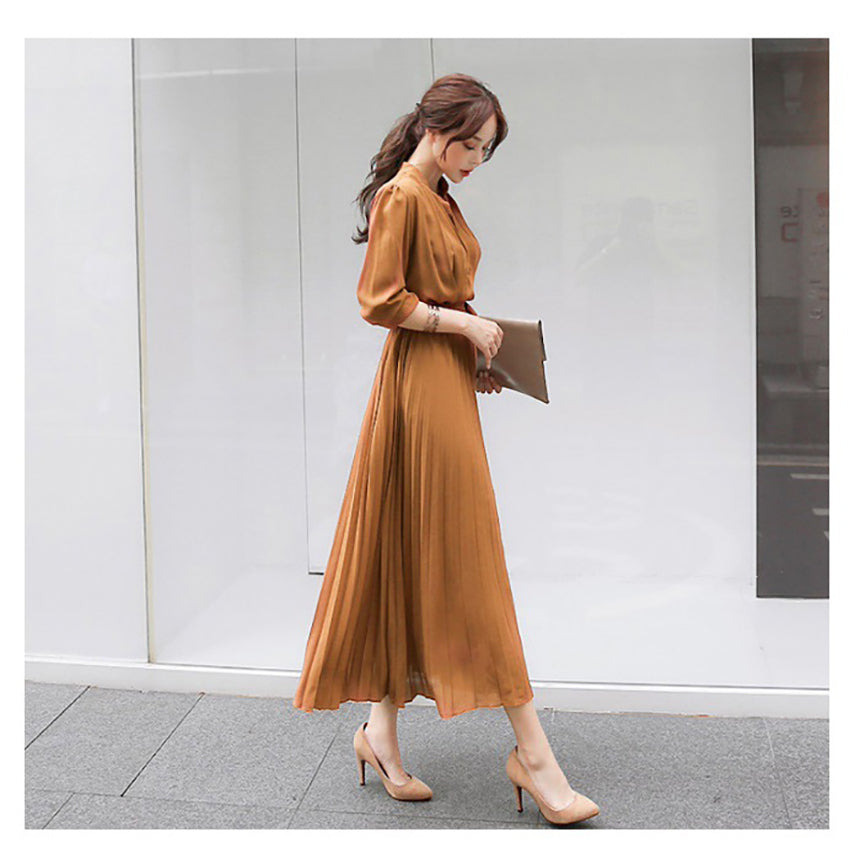 pleated dress