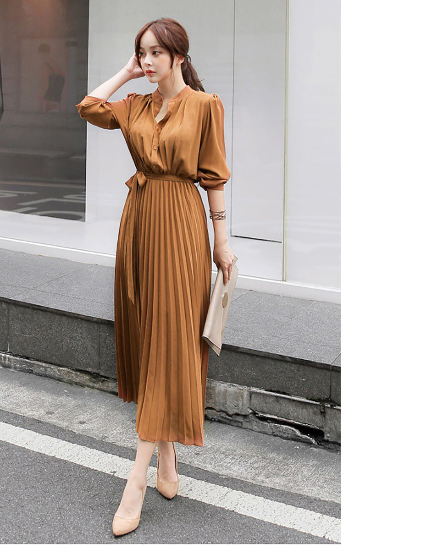 pleated dress