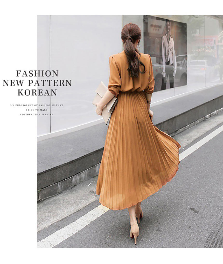 pleated dress