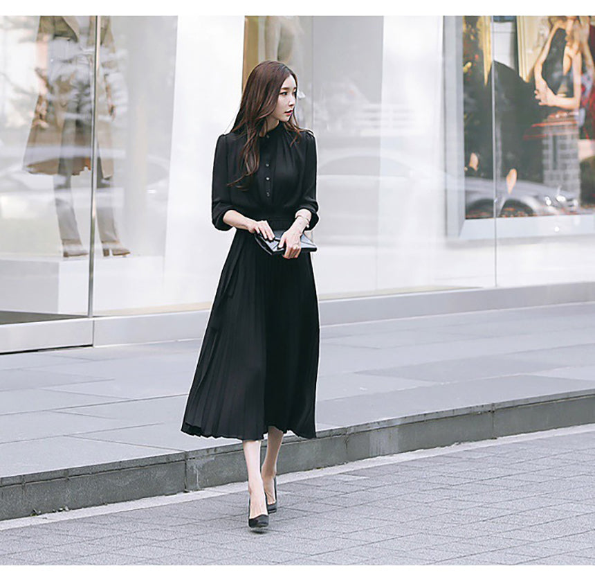 pleated dress