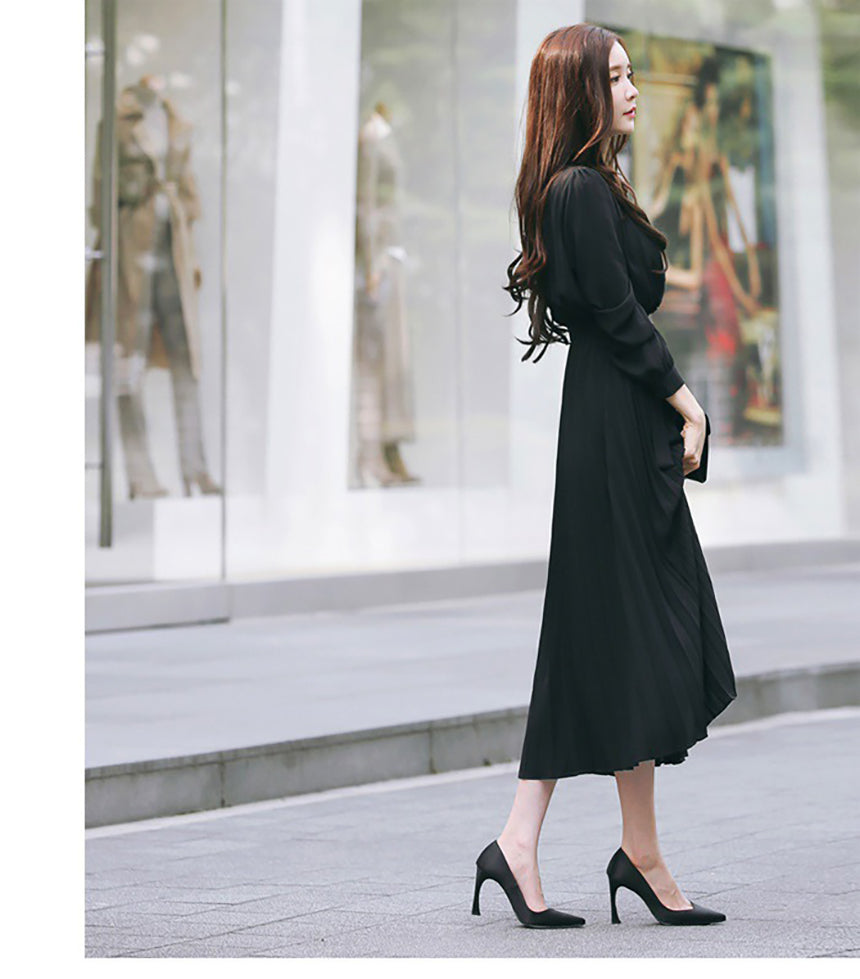 pleated dress