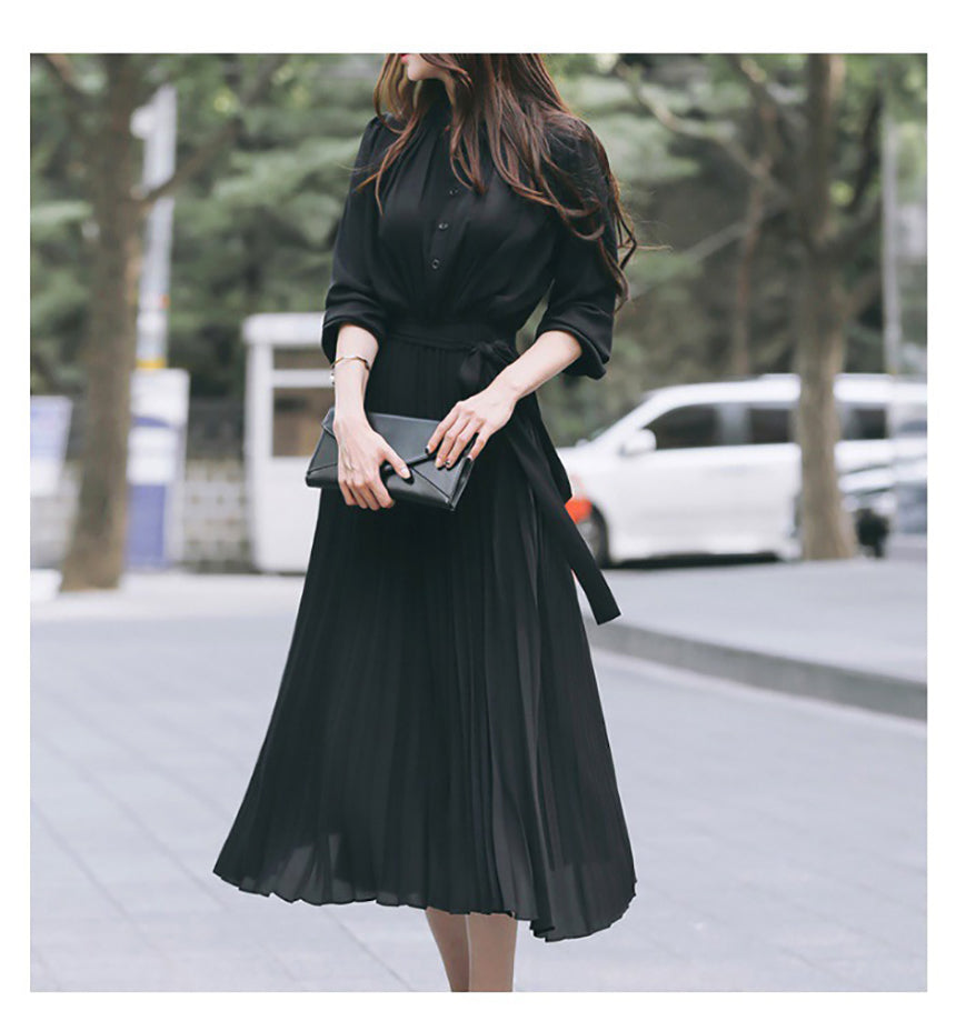 pleated dress