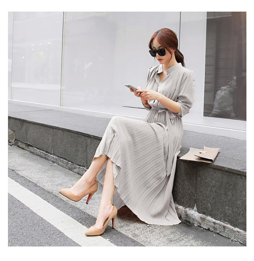 pleated dress
