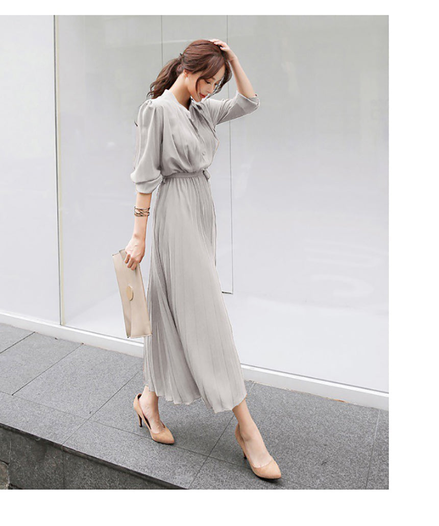 pleated dress