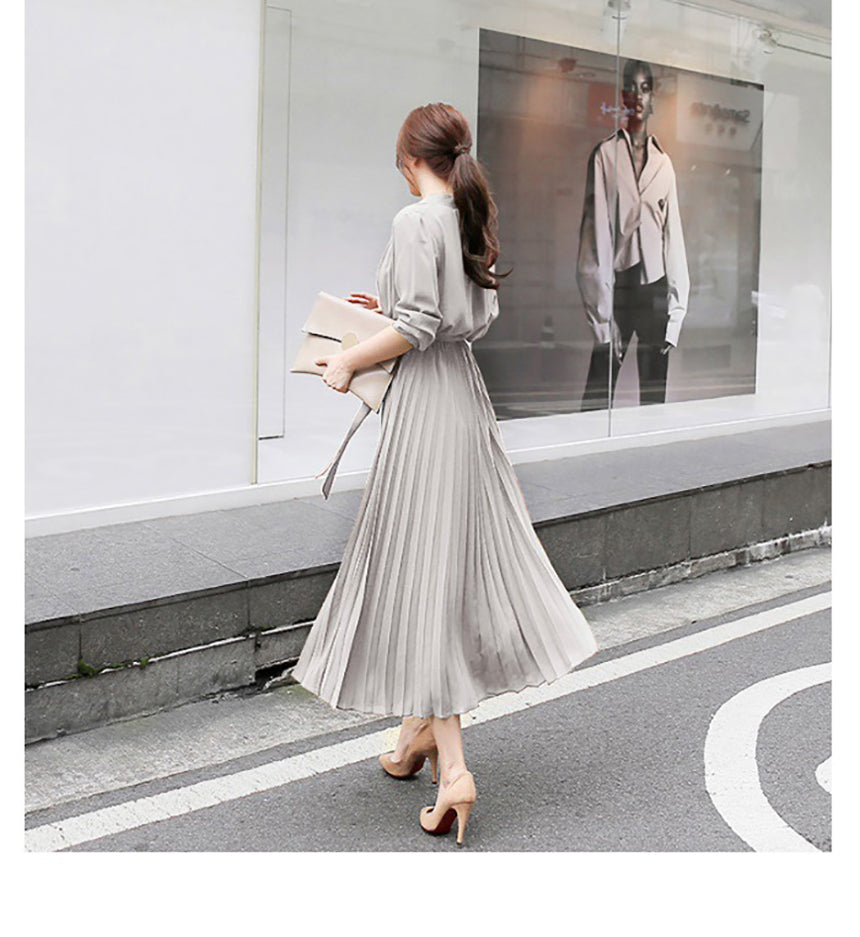pleated dress