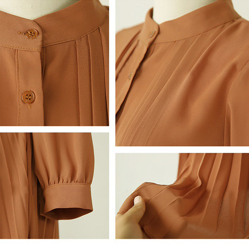 pleated dress