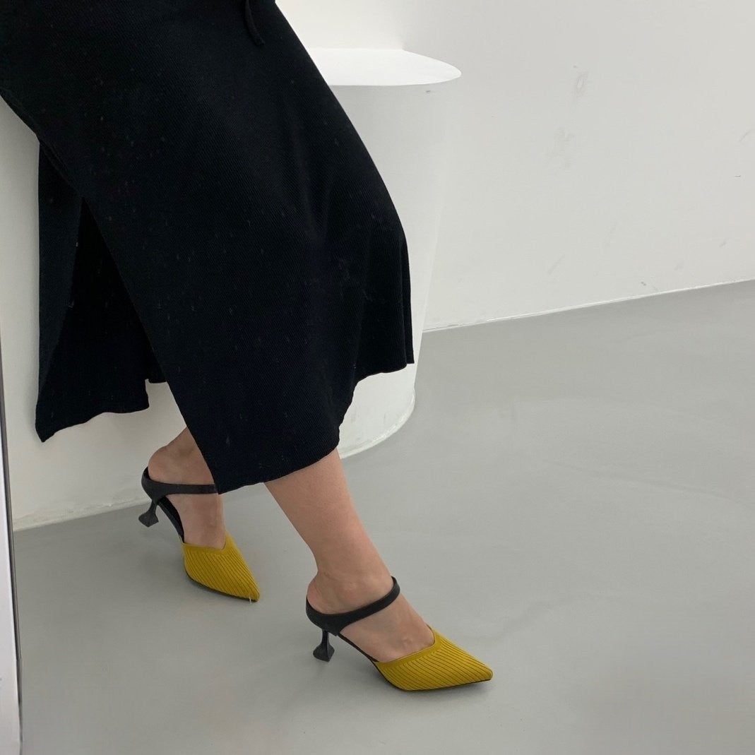 Knit Slingback Shoes