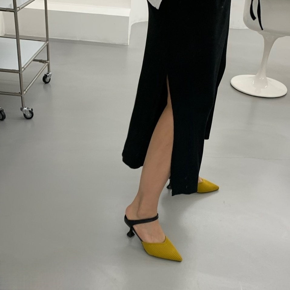 Knit Slingback Shoes