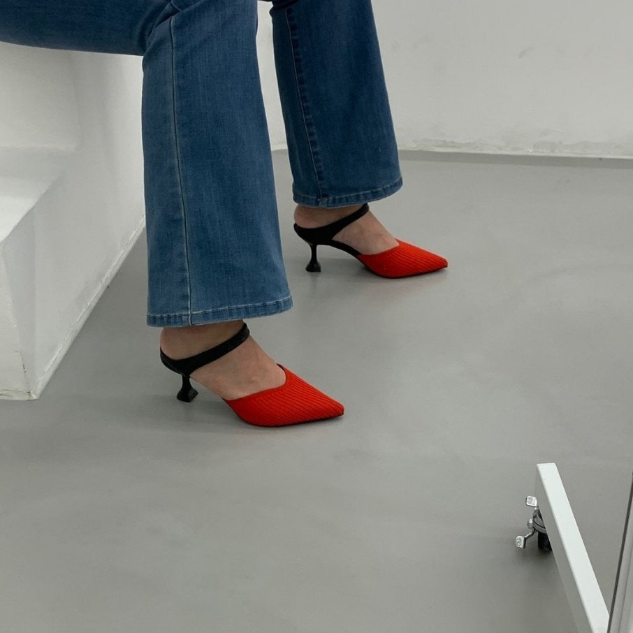 Knit Slingback Shoes