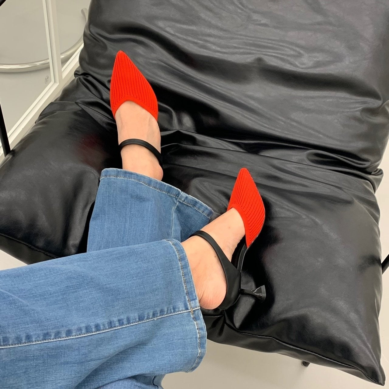 Knit Slingback Shoes
