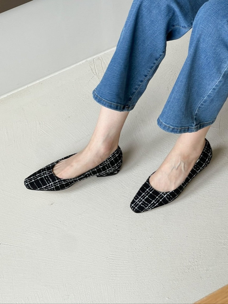 Tweed Flat Shoes