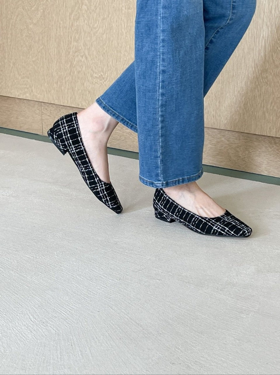 Tweed Flat Shoes