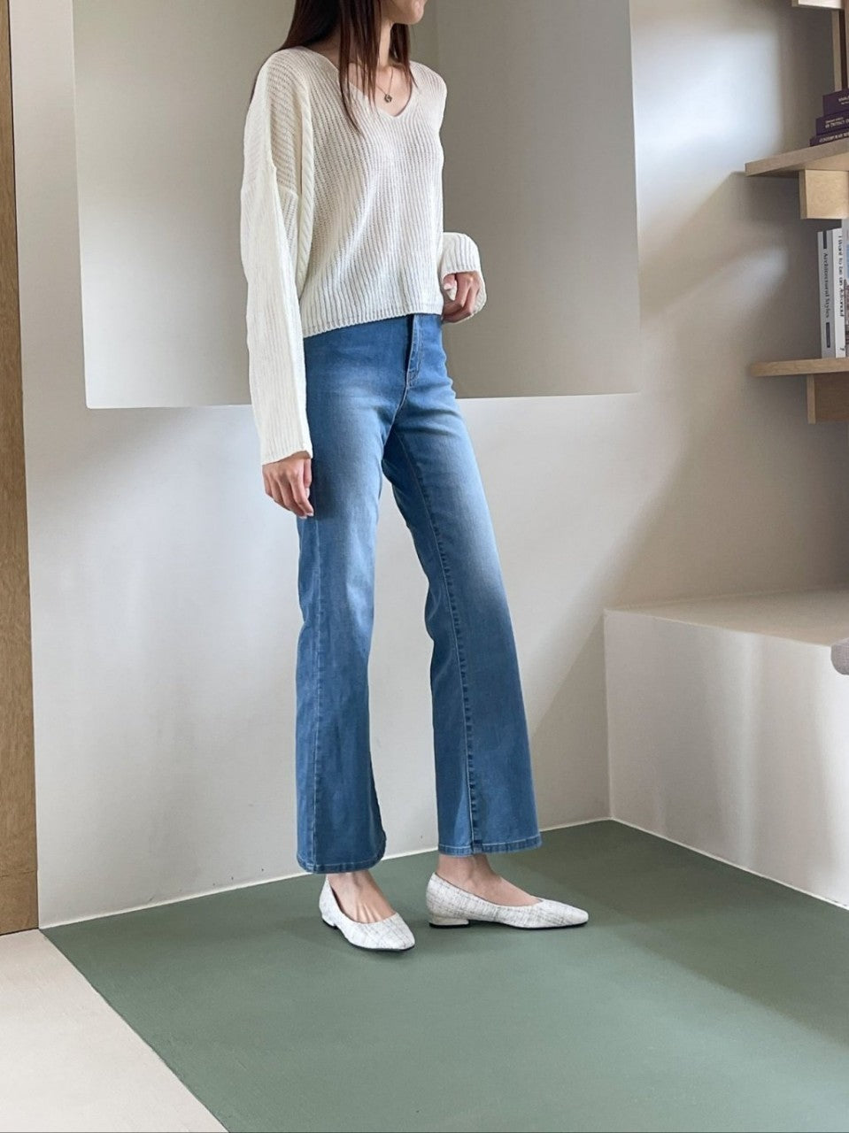 Tweed Flat Shoes