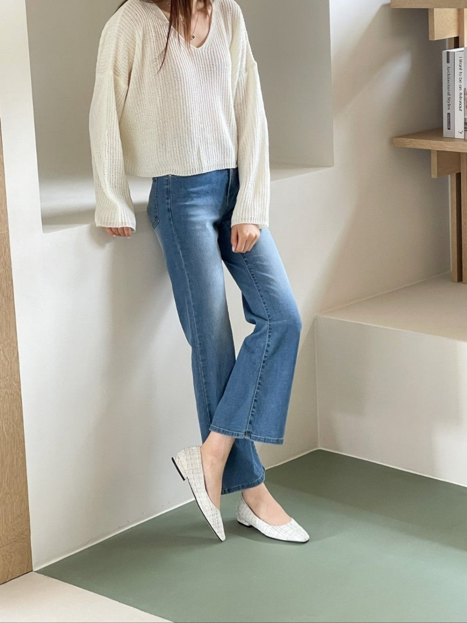 Tweed Flat Shoes