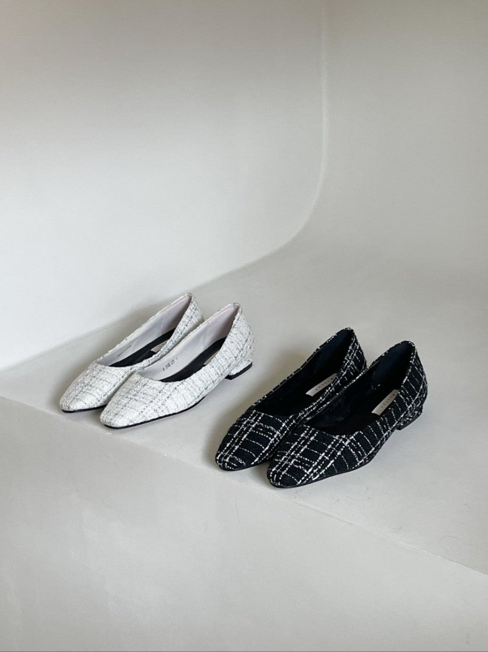 Tweed Flat Shoes