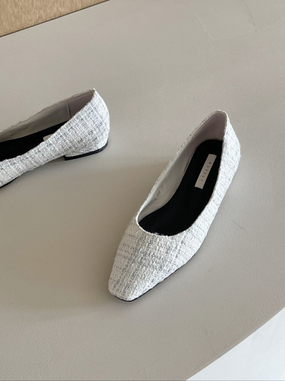 Tweed Flat Shoes