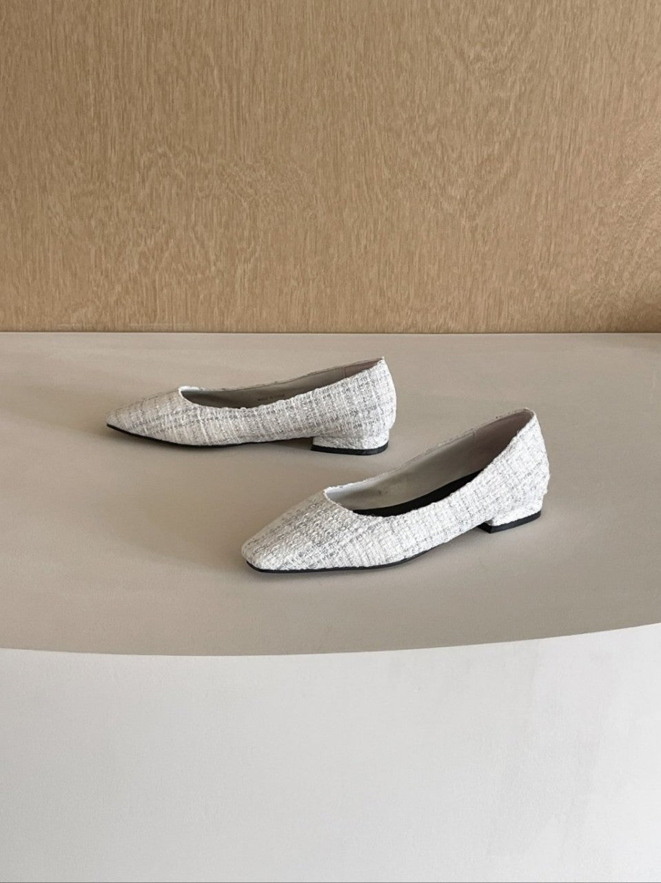 Tweed Flat Shoes