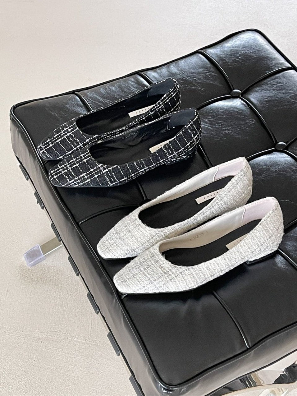 Tweed Flat Shoes