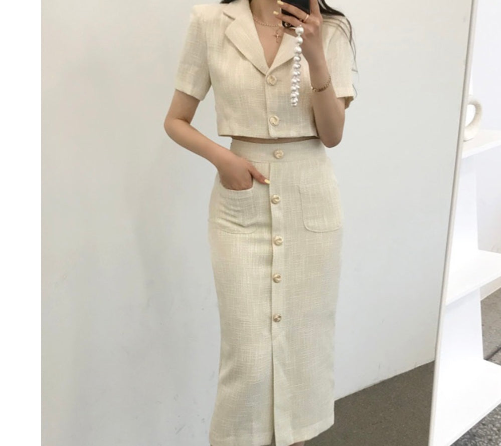 BLAZER+SKIRTS SET