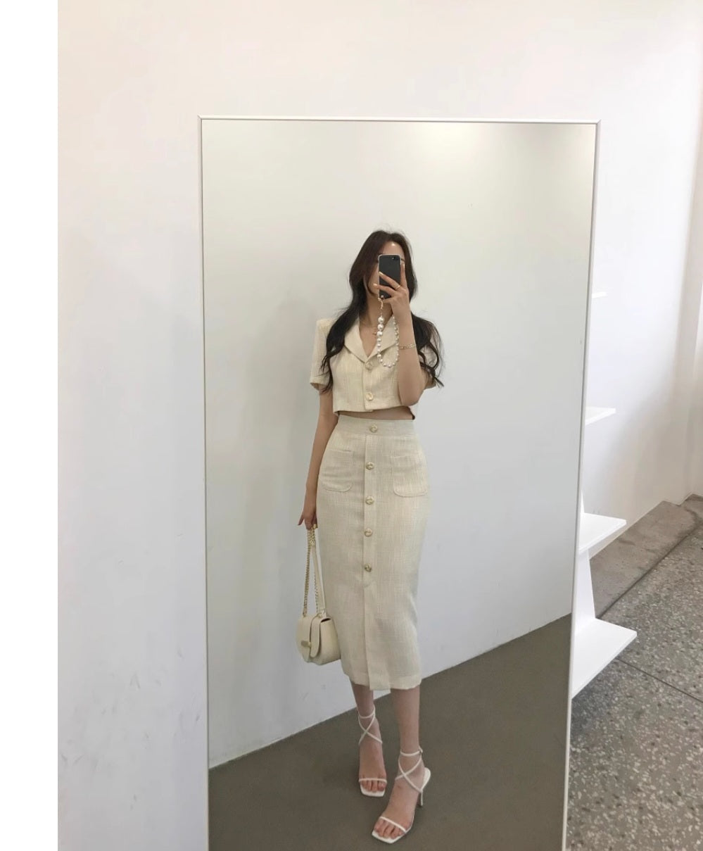 BLAZER+SKIRTS SET