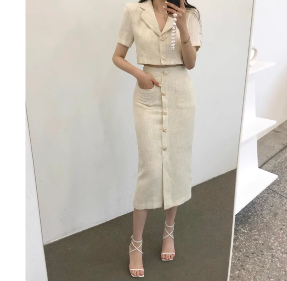 BLAZER+SKIRTS SET