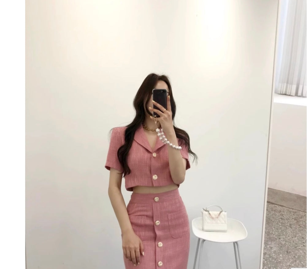 BLAZER+SKIRTS SET